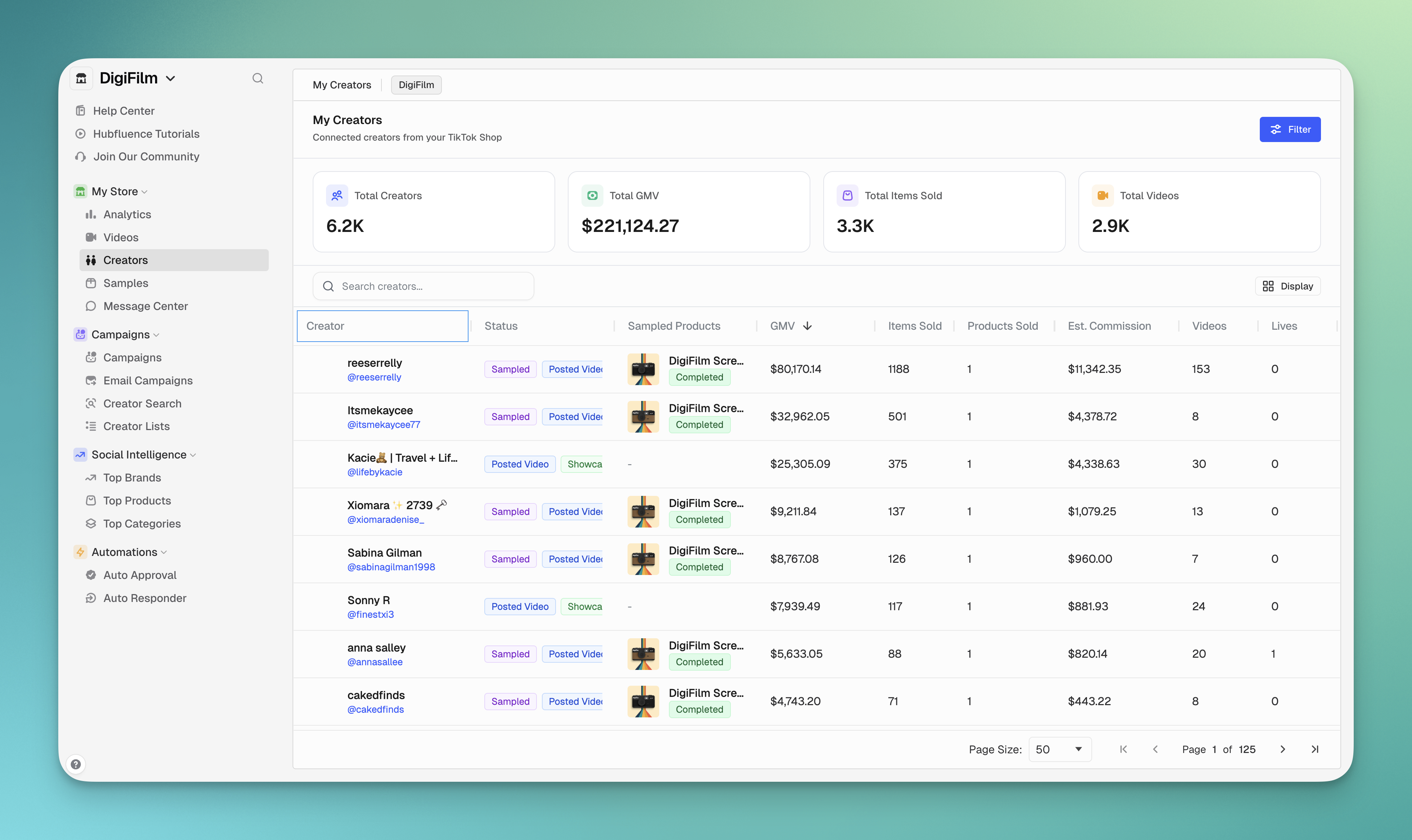 Search Creator Database